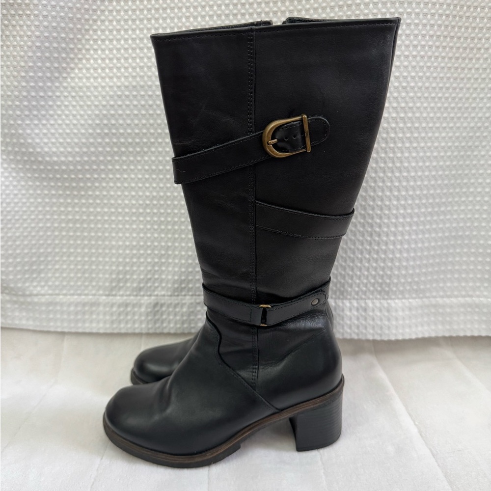 SAUTE-MOUTON Louison black leather high boots size 37 - US‎ 7